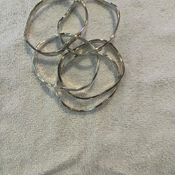 REDUCED*Silver 925 Bangles -5 Bracelets. New No scratches. Break away bangle - Picture 4 of 7